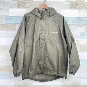 Frogg Toggs All Sport Rain Suit Green Black 2 Piece Hooded Waterproof Mens Small